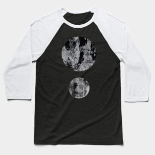 Black Minimal Dots Abstract Pattern. Baseball T-Shirt